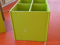 Houten bibliotheekbox met 4 vakken - afbeelding 4 van  4