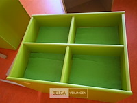 Houten bibliotheekbox met 4 vakken - afbeelding 2 van  4