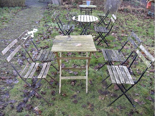 Houten bistrotafel - afbeelding 1 van  3