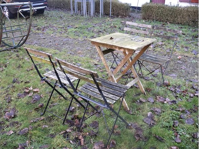 Houten bistrotafel - afbeelding 2 van  3