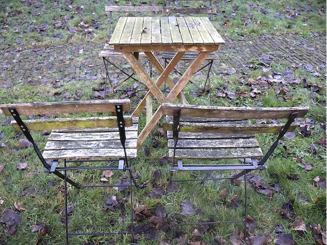 Houten bistrotafel - afbeelding 3 van  3