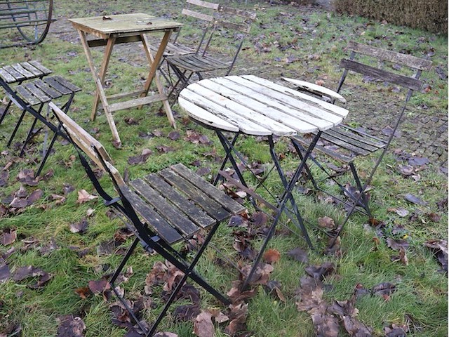 Houten bistrotafel - afbeelding 1 van  3