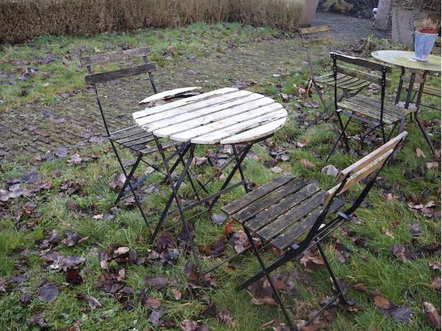 Houten bistrotafel - afbeelding 2 van  3