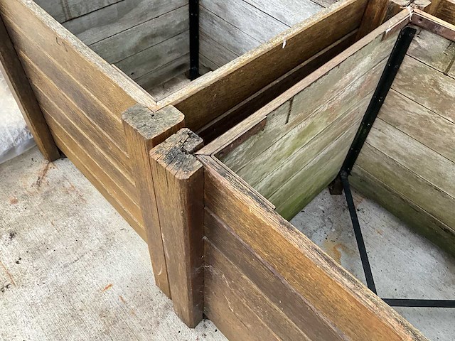 Houten bloempotten (4x) - afbeelding 2 van  11