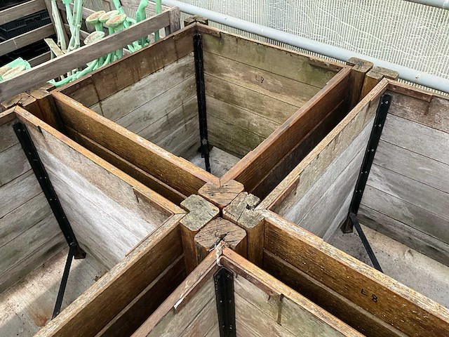 Houten bloempotten (4x) - afbeelding 3 van  11