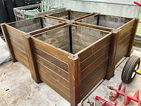 Houten bloempotten (4x) - afbeelding 9 van  11
