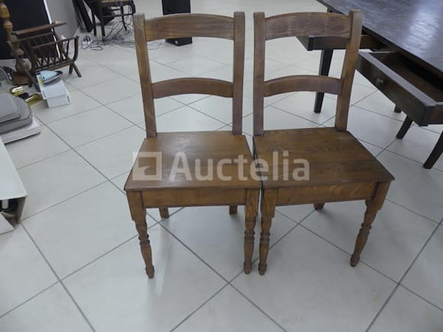 Houten boerderijtafel + 4 stoelen - afbeelding 5 van  5