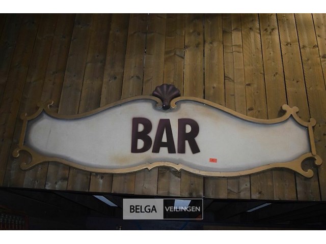 Houten bord bar ±265x85cm - afbeelding 1 van  3