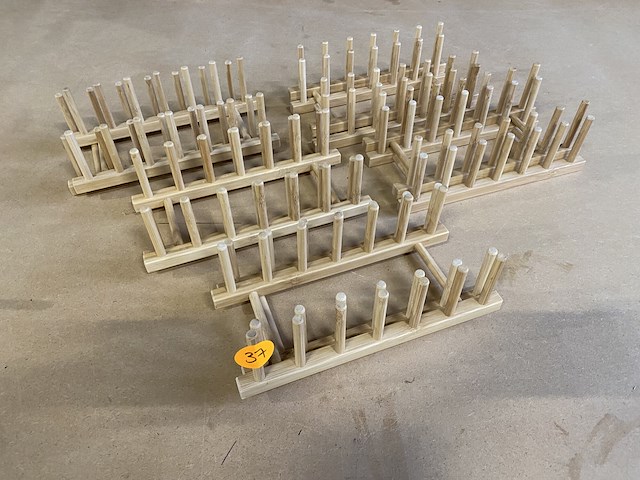 Houten bordenrek - houders - afbeelding 1 van  2