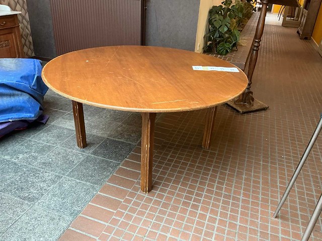 Houten brasserietafel (2x) - afbeelding 1 van  4
