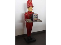 Houten butler met slotmachine - afbeelding 1 van  1