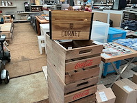 Houten decoratie dranken stapelbakken - afbeelding 1 van  2