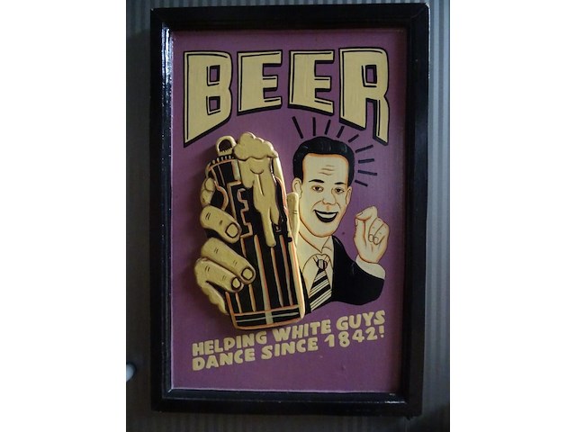 Houten decoratief bord beer - afbeelding 1 van  1