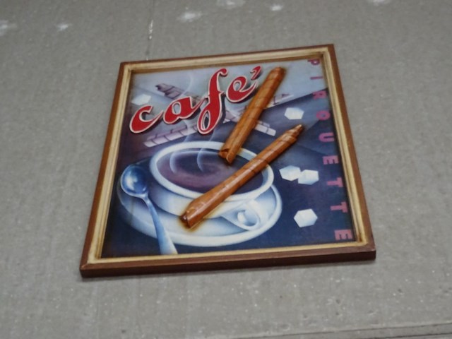 Houten decoratief bord café - afbeelding 1 van  1
