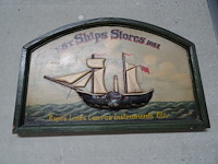 Houten decoratief bord est ships stores 1851 - afbeelding 1 van  1