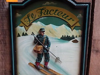 Houten decoratief bord le facteur - afbeelding 1 van  1