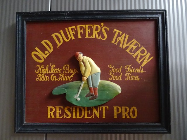 Houten decoratief bord old duffers tavern - afbeelding 1 van  1