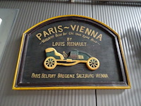Houten decoratief bord paris-vienna - afbeelding 1 van  1