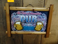 Houten decoratief bord pub - afbeelding 1 van  1