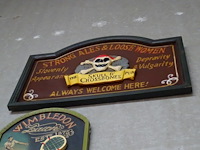 Houten decoratief bord skull & crossbones - afbeelding 1 van  1