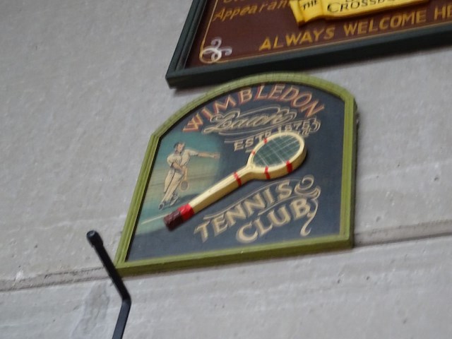 Houten decoratief bord wimbledon - afbeelding 1 van  1
