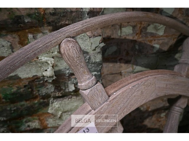 Houten decoratief stuurwiel - afbeelding 2 van  4