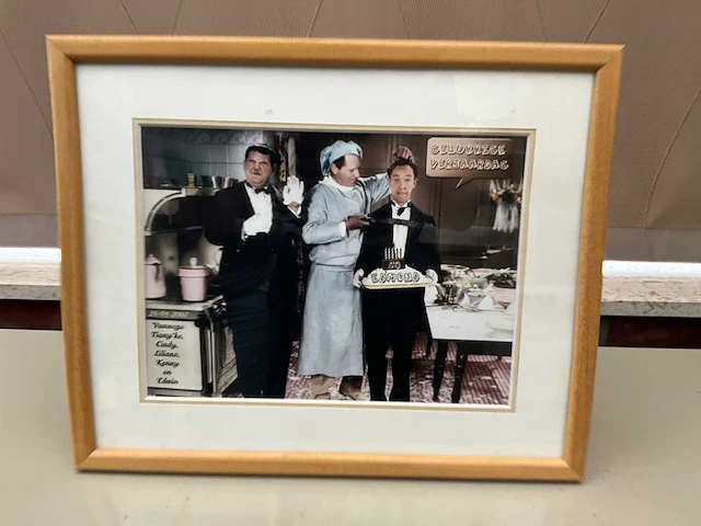Houten decoratieve kader laurel & hardy - afbeelding 1 van  5