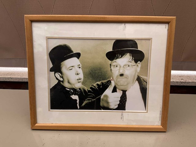 Houten decoratieve kader laurel & hardy - afbeelding 1 van  3