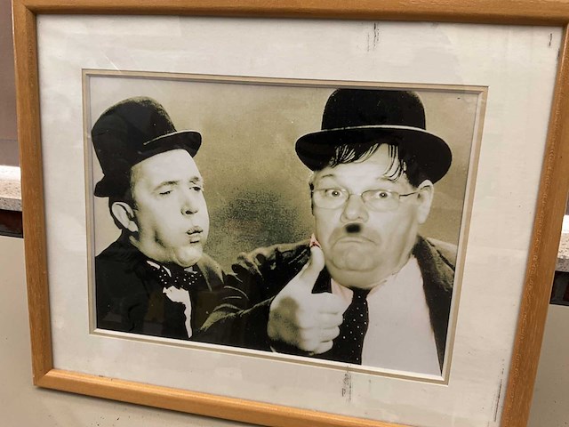 Houten decoratieve kader laurel & hardy - afbeelding 2 van  3