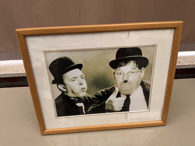 Houten decoratieve kader laurel & hardy - afbeelding 3 van  3