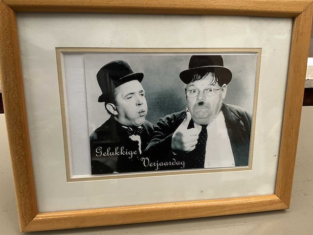 Houten decoratieve kader laurel & hardy - afbeelding 2 van  3