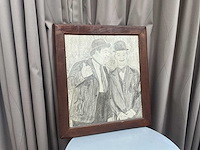 Houten decoratieve kader laurel & hardy - afbeelding 1 van  6