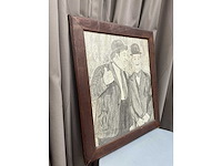 Houten decoratieve kader laurel & hardy - afbeelding 3 van  6