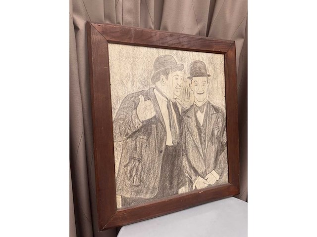 Houten decoratieve kader laurel & hardy - afbeelding 4 van  6