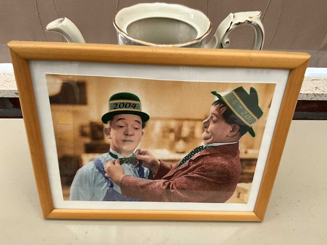Houten decoratieve kader laurel & hardy - afbeelding 3 van  3