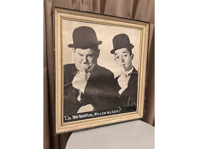 Houten decoratieve kader laurel & hardy - afbeelding 4 van  5