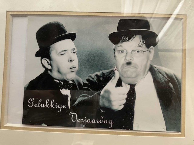 Houten decoratieve kader laurel & hardy - afbeelding 2 van  2