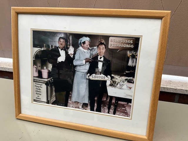 Houten decoratieve kader laurel & hardy - afbeelding 2 van  5
