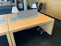 Houten design bureau-eiland 166x166 (2x) - afbeelding 2 van  11