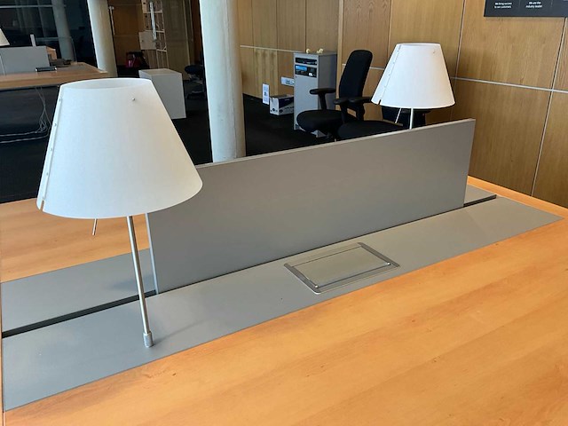 Houten design bureau-eiland 166x166 (2x) - afbeelding 4 van  11