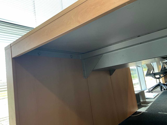 Houten design bureau-eiland 166x166 (2x) - afbeelding 10 van  11