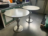 Houten design tafel (2x) - afbeelding 1 van  5