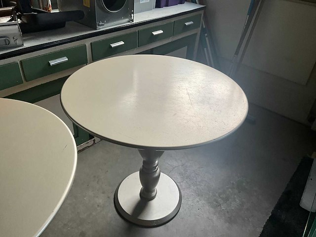 Houten design tafel (2x) - afbeelding 4 van  5