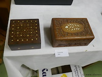 Houten doosjes met inleg - afbeelding 1 van  1