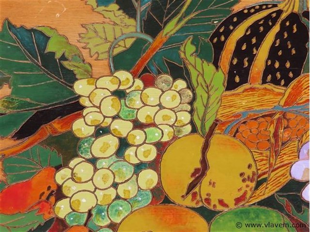 Houten draaiplateau fruitdecor - afbeelding 2 van  3