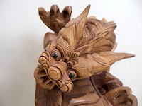 Houten drakenbeeld (x2) - afbeelding 5 van  6