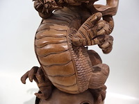 Houten drakenbeeld (x2) - afbeelding 6 van  6