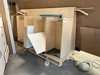 Houten dubbele platenkar - afbeelding 1 van  5