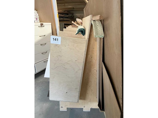 Houten dubbele platenkar - afbeelding 4 van  5