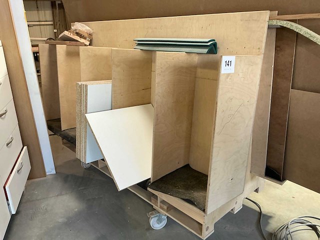 Houten dubbele platenkar - afbeelding 5 van  5